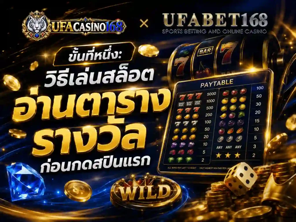 วิธีเล่นสล็อต อ่านตารางรางวัลก่อนกดสปินแรก