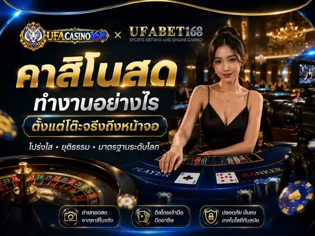 คาสิโนสด ทำงานอย่างไร ตั้งแต่โต๊ะจริงถึงหน้าจอ