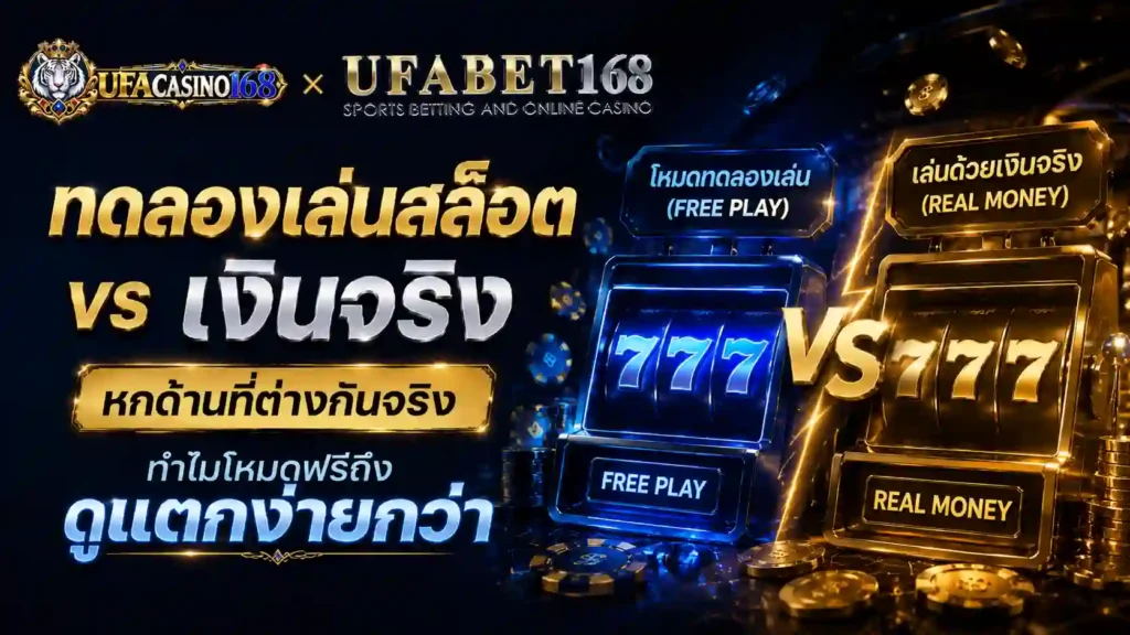 ทดลองเล่นสล็อต vs เงินจริง ทำไมโหมดฟรี ดูแตกง่ายกว่า