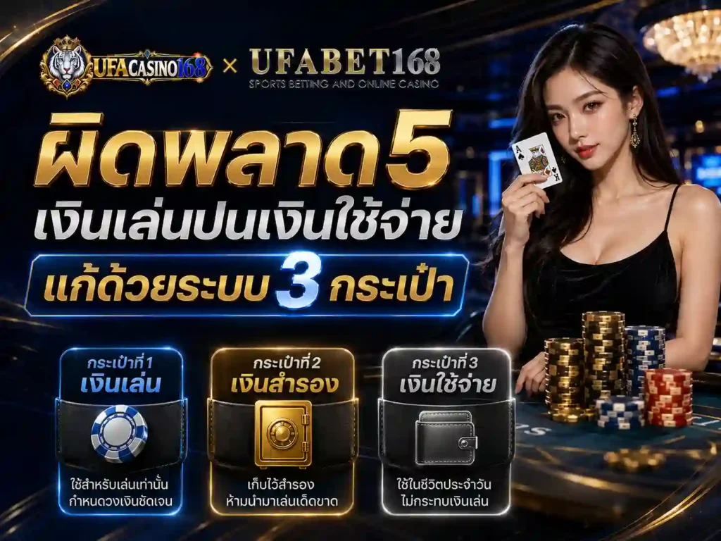 ผิดพลาด5 เงิน เล่นบาคาร่า ปนเงินใช้จ่าย แก้ด้วยระบบ 3กระเป๋า