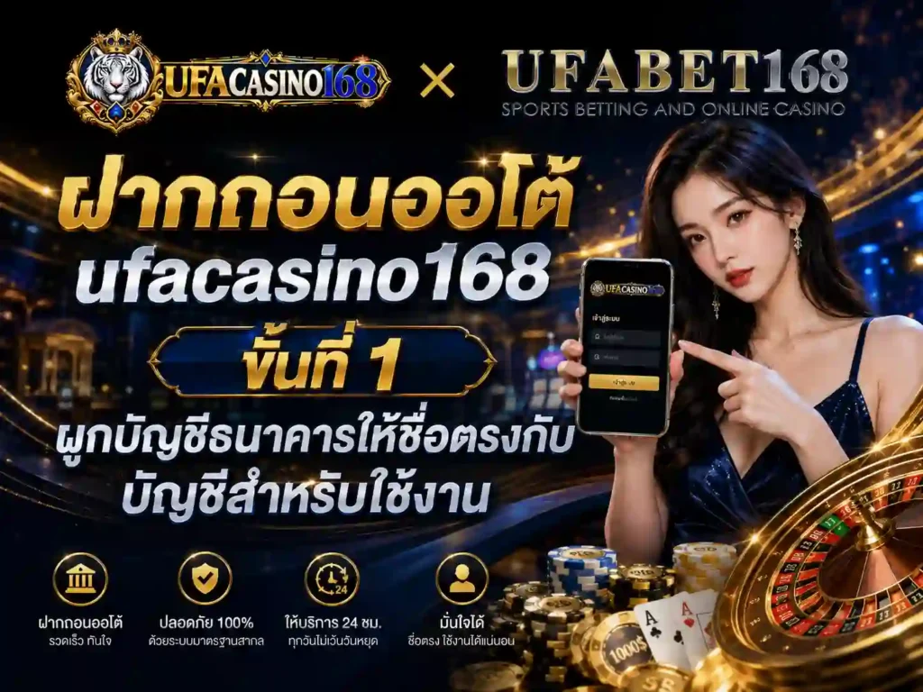 ฝากถอนออโต้ ufacasino168 ผูกบัญชี