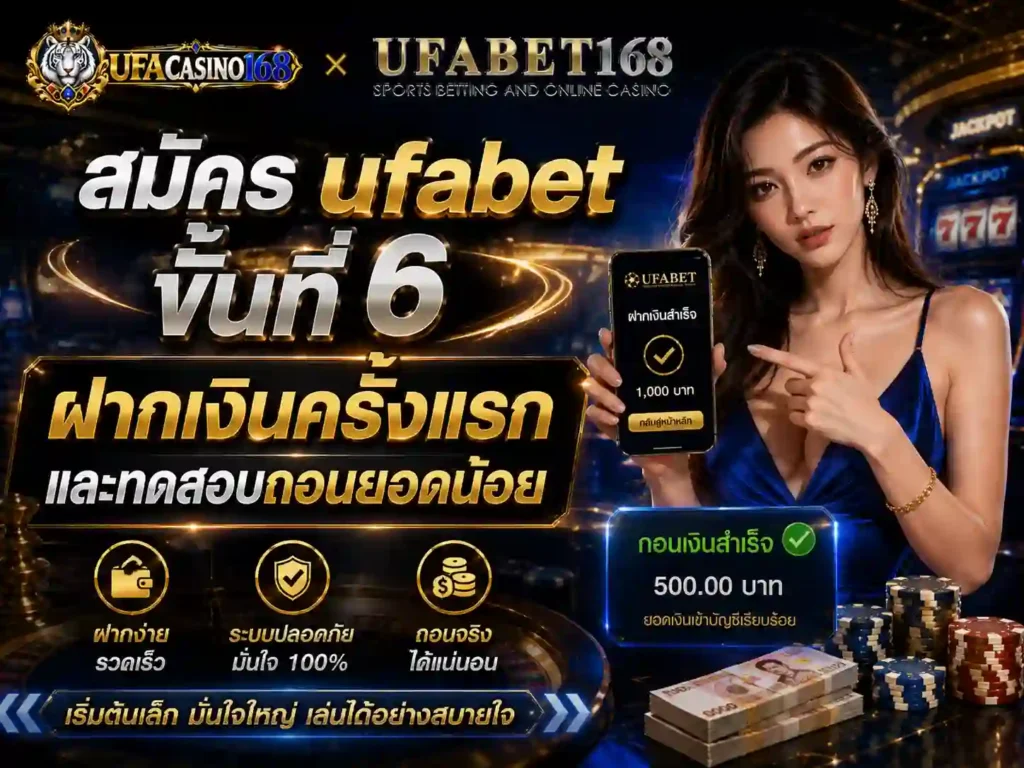 สมัคร ufabet ฝากเงินครั้งแรกและทดสอบถอนยอดน้อย