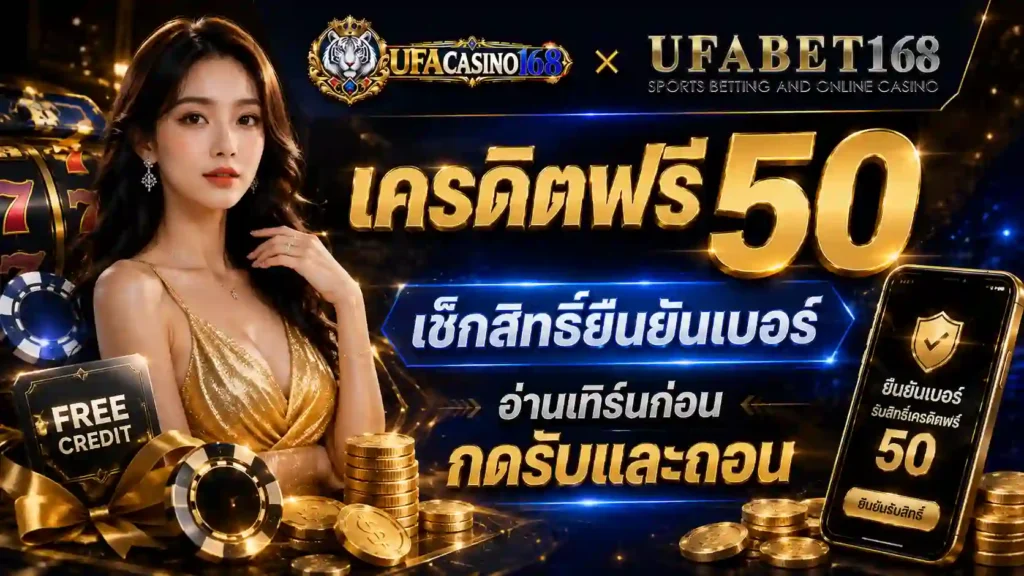 เครดิตฟรี 50 เช็กสิทธิ์อ่านเทิร์นก่อนรับ ถอน