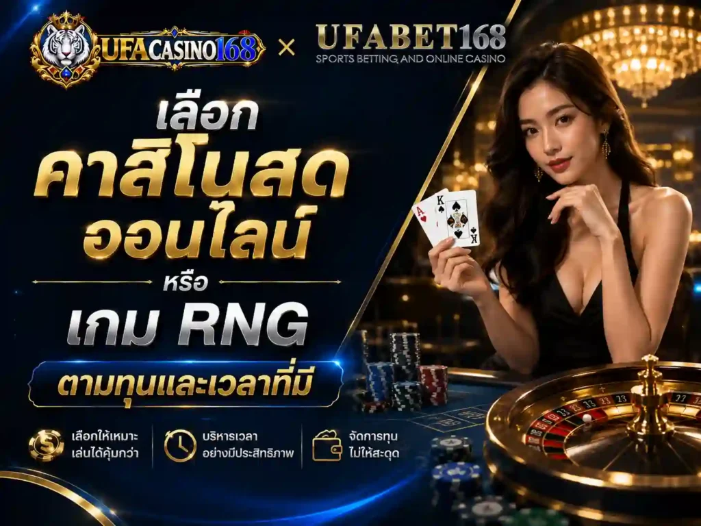 เลือก คาสิโนสดออนไลน์ หรือเกม RNG