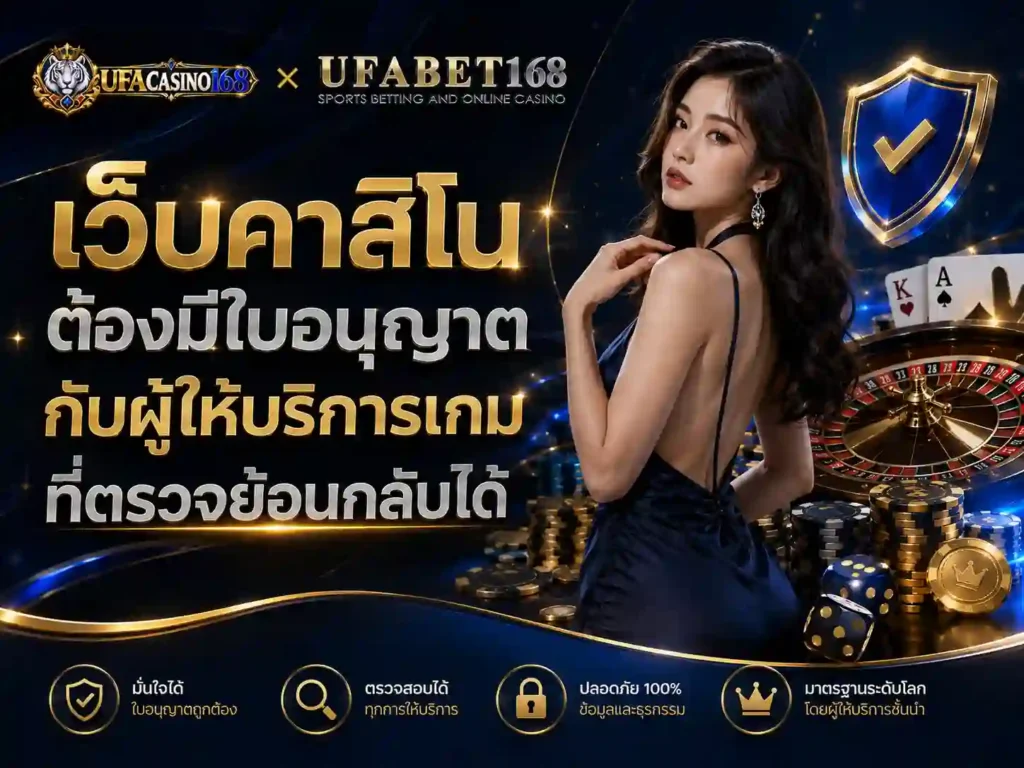 เว็บคาสิโน ต้องมีใบอนุญาต และตรวจย้อนกลับได้