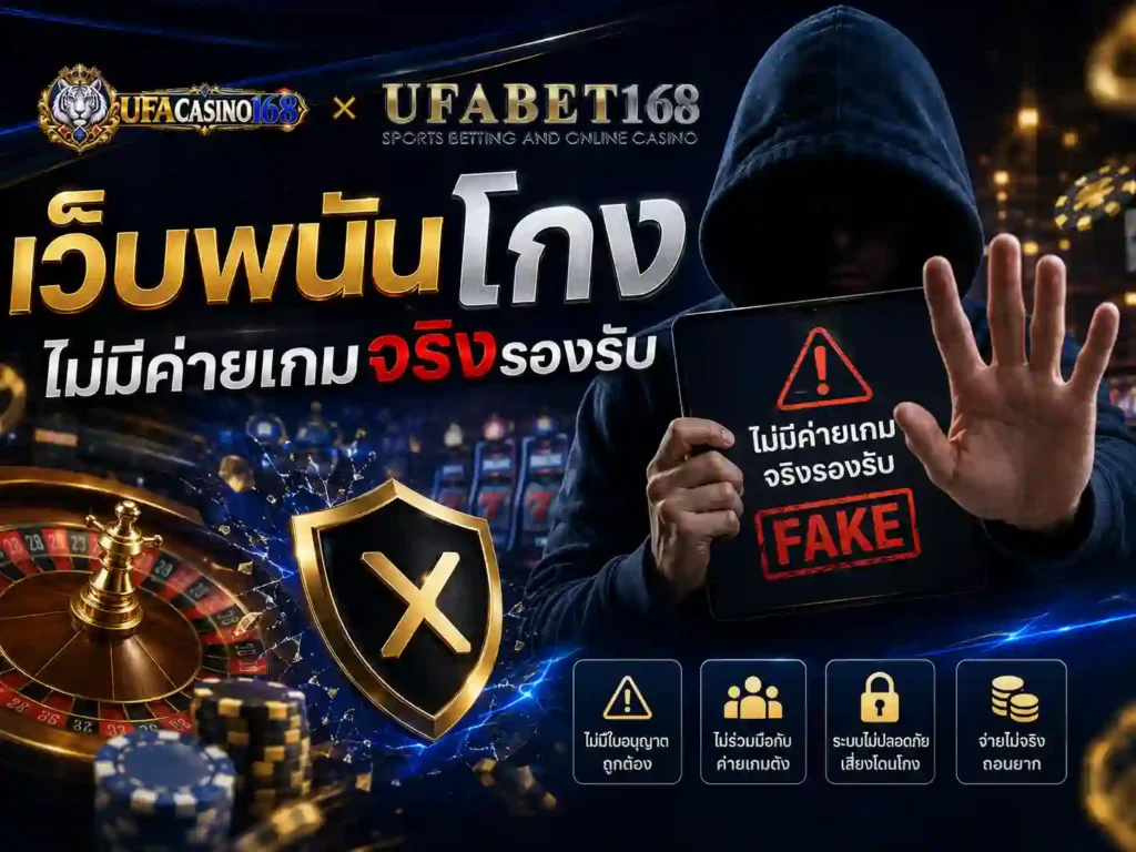 เว็บพนันโกง ไม่มีค่ายเกมจริงรองรับ